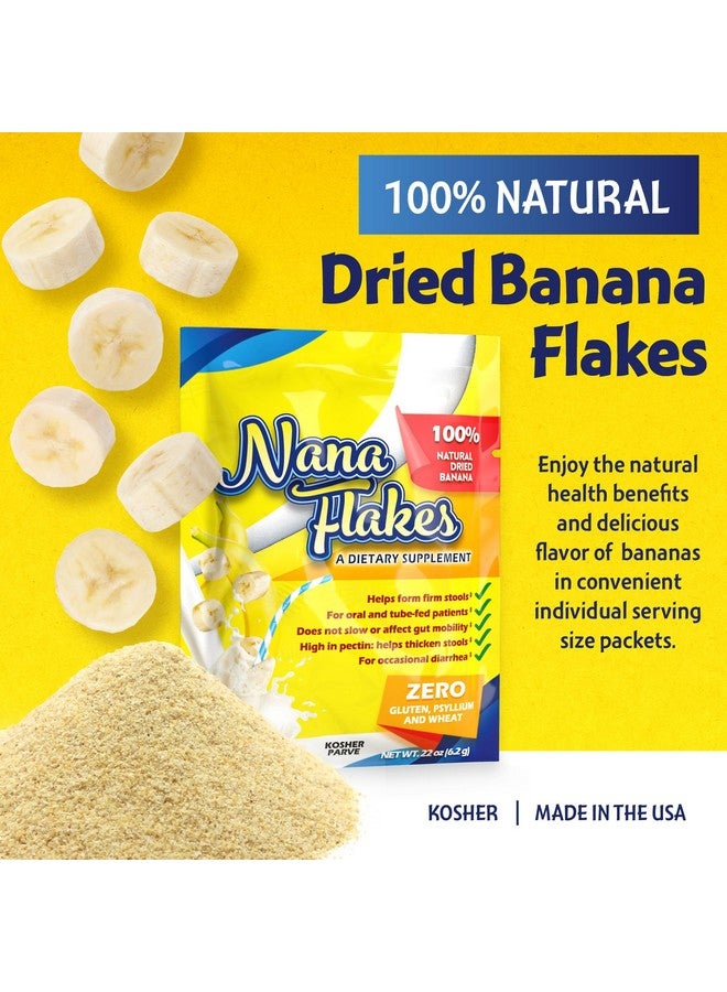 Nutritional Designs Nana Flakes 100% Pure Banana Flakes Medical Food Powder - Decrease Fat Intake & Natural Remedy For Diarrhea & Heart Burn - Great Source Of Protein & Fiber - Single Serve (25 Packets) - Image 1