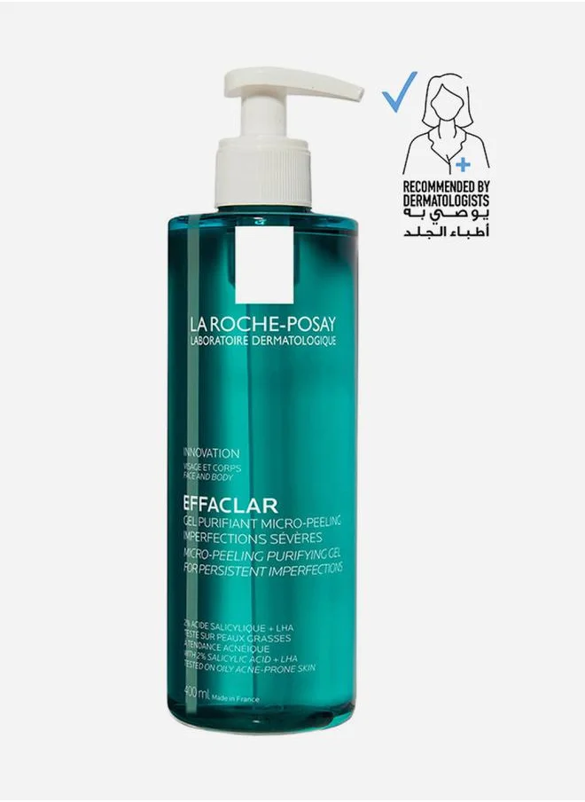 LA ROCHE-POSAY Effaclar Micro-Peeling Purifying Gel Wash, 400 ml