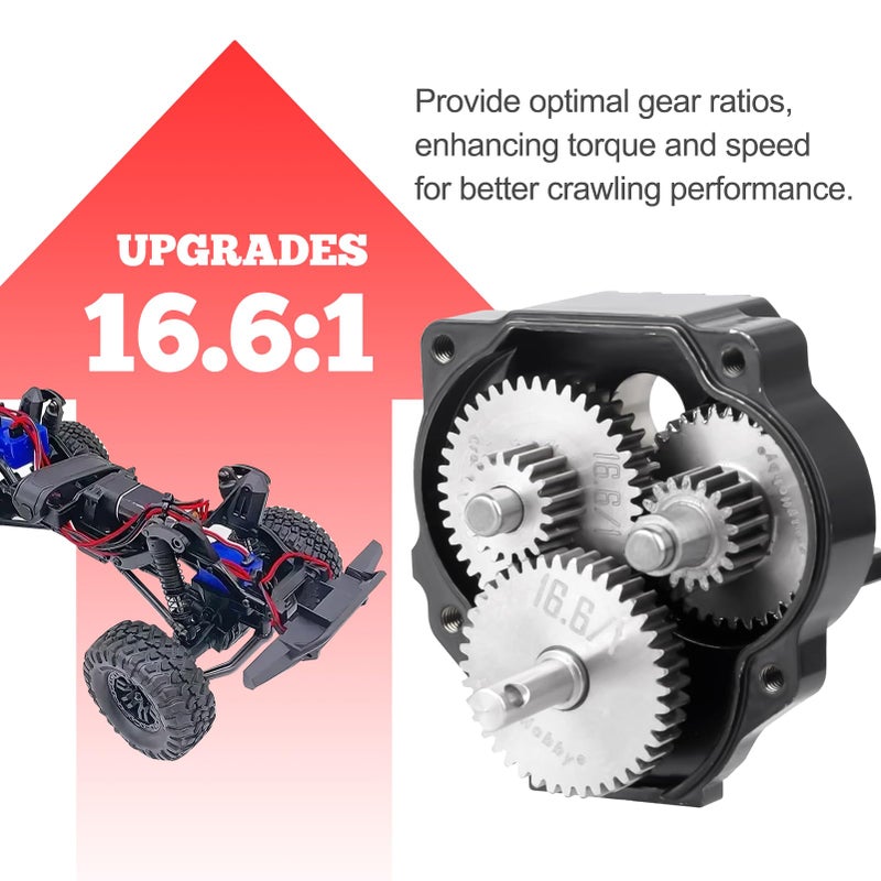CrazyHobby Transmission Gear Set Stainless Steel High Speed Diff Gear for Traxxas TRX4M TRX4MT 1/18 RC Crawler Upgrades (16.6:1) - Image 3