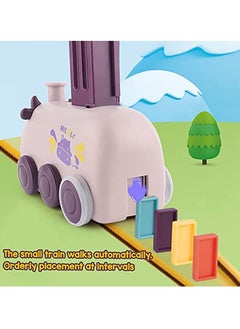 Y&D Automatic Domino Train Blocks Set, Laying Electric Train, Dominoes Set with 1 Slot and 80pcs Blocks, Creative Sound for Kids  - Image 3