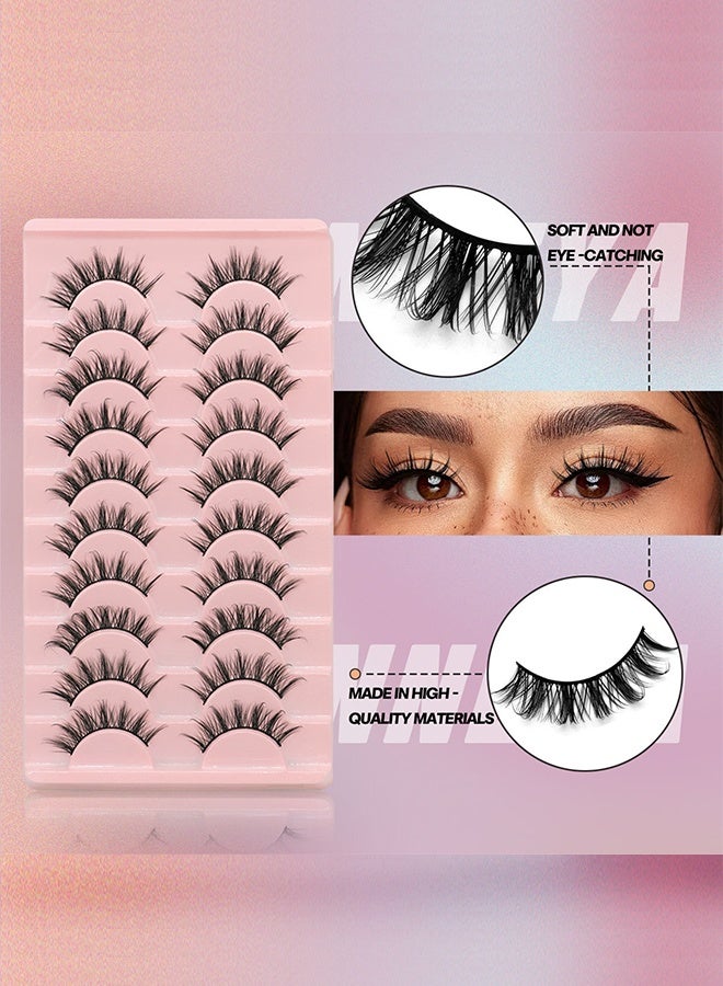 ريزونيكس رموش مانجا الصناعية بمظهر طبيعي - رموش ثلاثية الأبعاد سميكة مدببة على طراز الأنمي، رموش مكياج كورية من مانهوا كوسبلاي تبدو كمجموعات فردية (17 مم) - Image 2