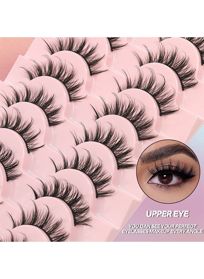 ريزونيكس رموش مانجا الصناعية بمظهر طبيعي - رموش ثلاثية الأبعاد سميكة مدببة على طراز الأنمي، رموش مكياج كورية من مانهوا كوسبلاي تبدو كمجموعات فردية (17 مم) - Image 5