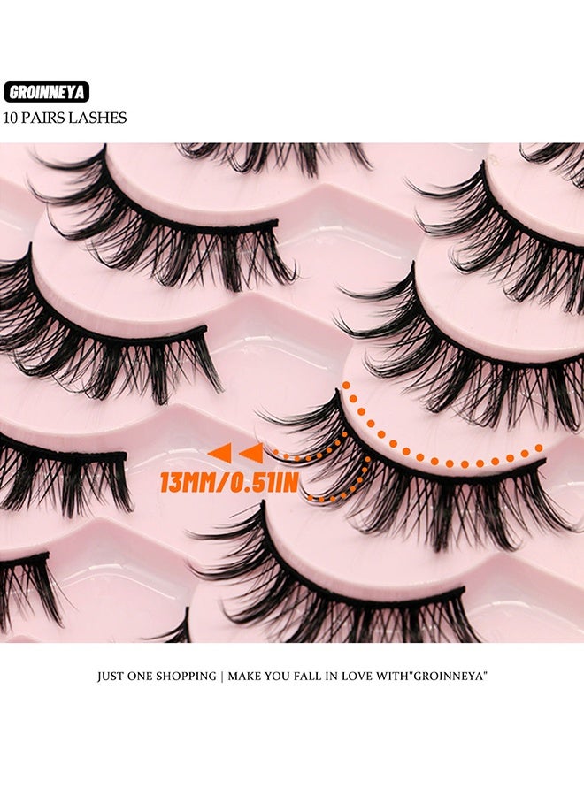 ريزونيكس رموش مانجا الصناعية بمظهر طبيعي - رموش ثلاثية الأبعاد سميكة مدببة على طراز الأنمي، رموش مكياج كورية من مانهوا كوسبلاي تبدو كمجموعات فردية (17 مم) - Image 4