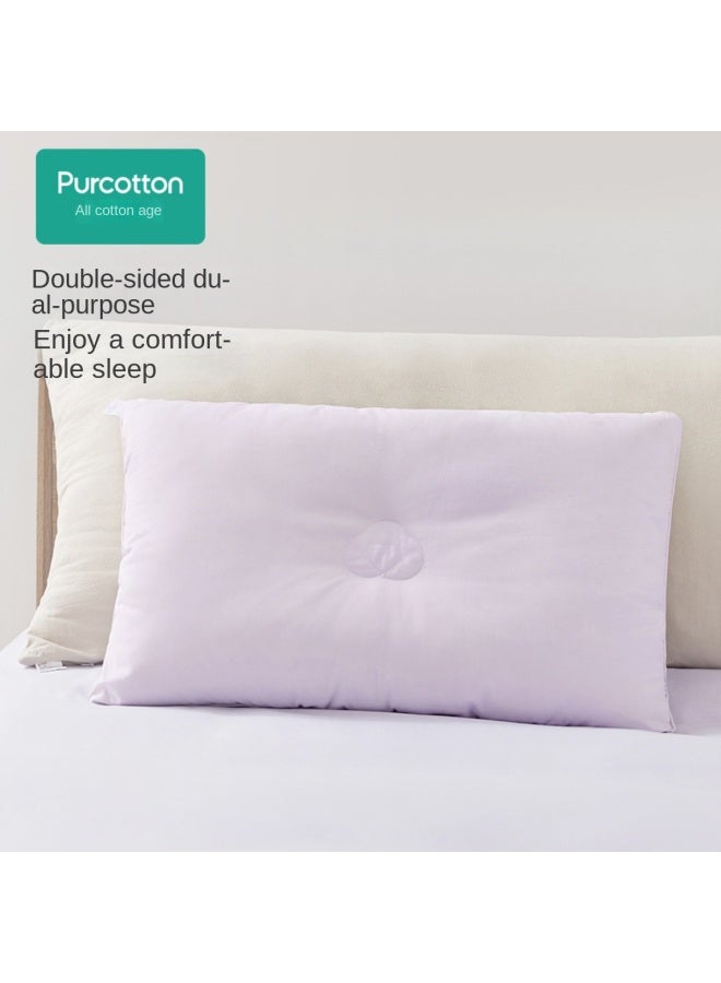 purcotton Double-sided Neck Pillow】adult Kapok Lavender Cassia Pillow, Single Pack For Home Use - Image 2