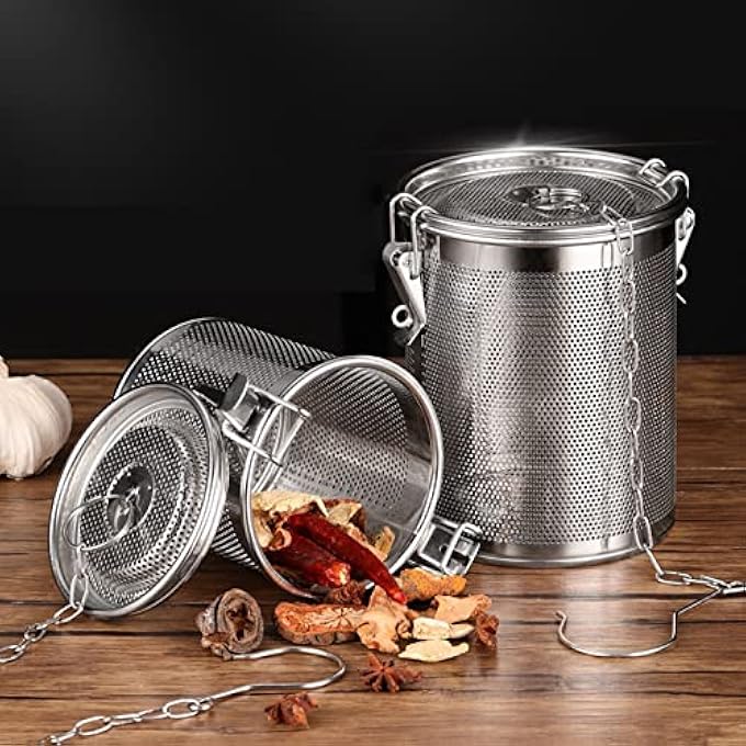 Zerodis Enhanced Flavor Extraction Stainless Steel Seasoning Bag With Hanging Chain For Soups Stews Gravy And Tea 03L - Image 3