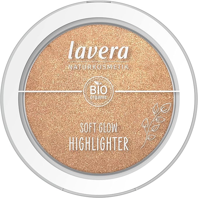 lavera Soft Glow Highlighter Ethereal Light 02 nude organic almond oil vitamin E vegan shimmering velvety texture 1 x 55g - Image 1