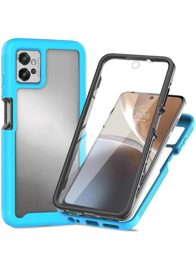 Green Tiger Motorola Moto G32 Starry Sky Full Body Hybrid Shockproof Phone Case Light Blue - Image 1
