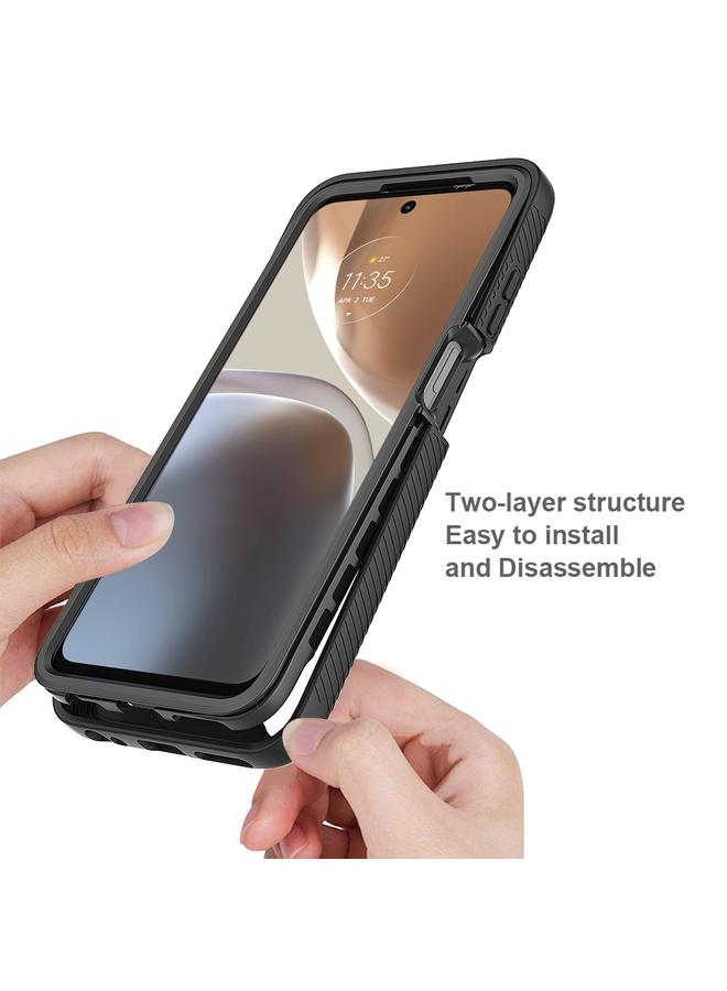 Green Tiger Motorola Moto G32 Starry Sky Full Body Hybrid Shockproof Phone Case Light Blue - Image 3