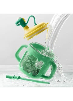 Babycare Babycare - Baby Milk Cup, Glass, T-Rex Toby Green, BPA-Free, Non-Toxic, Safe for Babies, Leak-Proof, Durable Glass Cup, Easy Grip Handle, Ideal for Toddlers, Eco-Friendly 250 ml  - Image 2