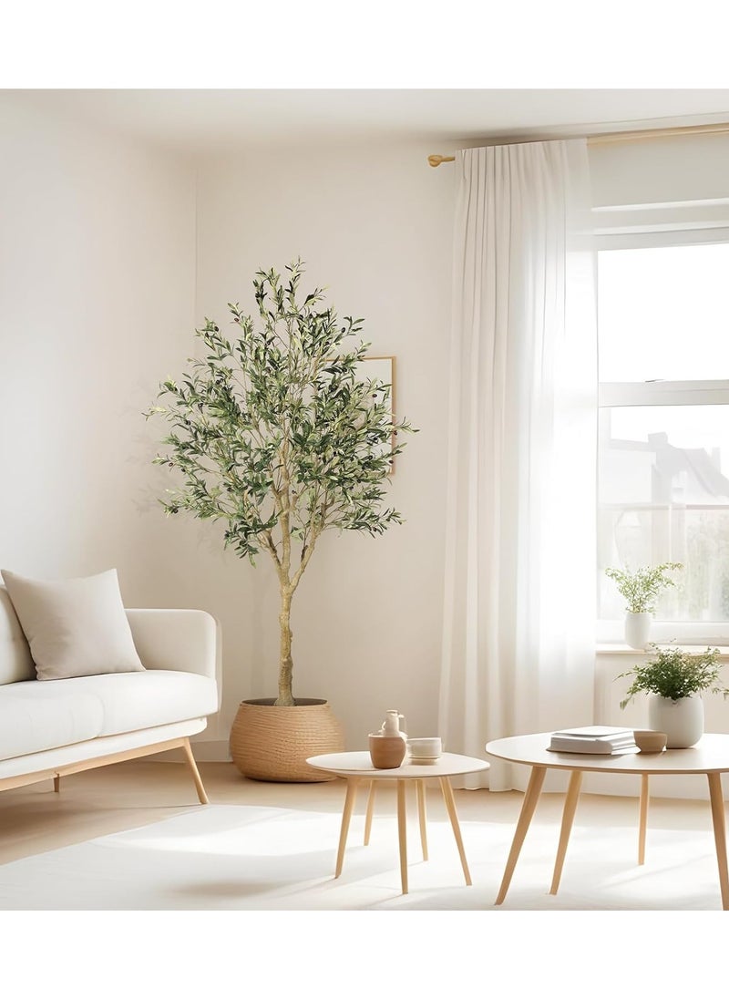 Artificial Olive Tree ,150cm Olive Tree with Lifelike Olive Branches and Fruits, Perfect  Long Artificial Tree for Home Office Deco
