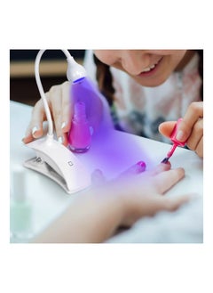 SYOSI Quick Dry UV LED Nail Lamp, Gel UV Nail Lamp 5W Gel Nail Dryer 10 Seconds Quick Dry Gooseneck Cure Light Lamp Clip Professional Nail Dryer for Gel Polish Curing Nail Art Tools Accessories, White  - Image 3