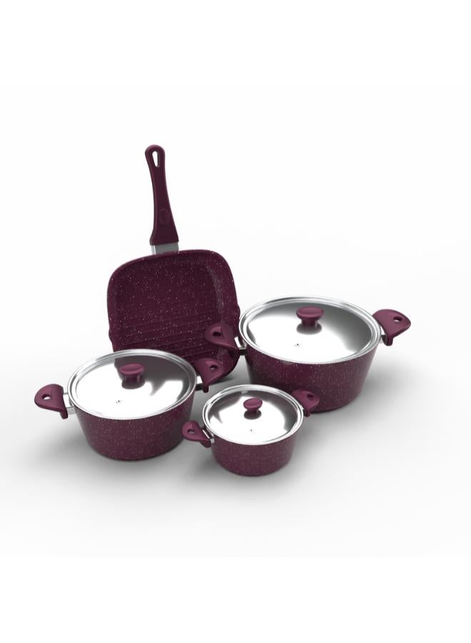 توب شيف مجموعة من 7 قطع أواني طهي من الجرانيت - Image 3