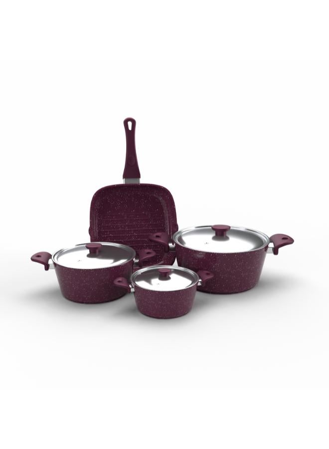 توب شيف مجموعة من 7 قطع أواني طهي من الجرانيت - Image 4