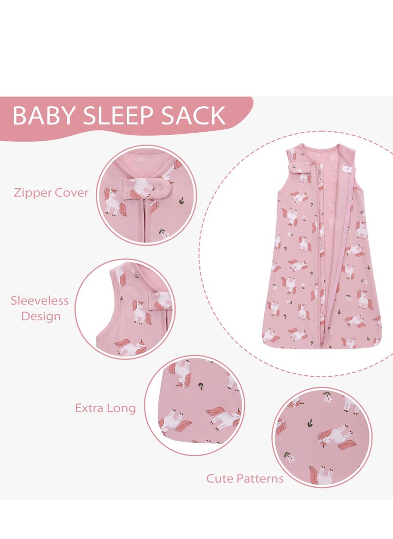 Miracle Baby - Baby sleeping bag 100% cotton sleeveless zipper baby sleeping sack summer swadde wrap - Image 1