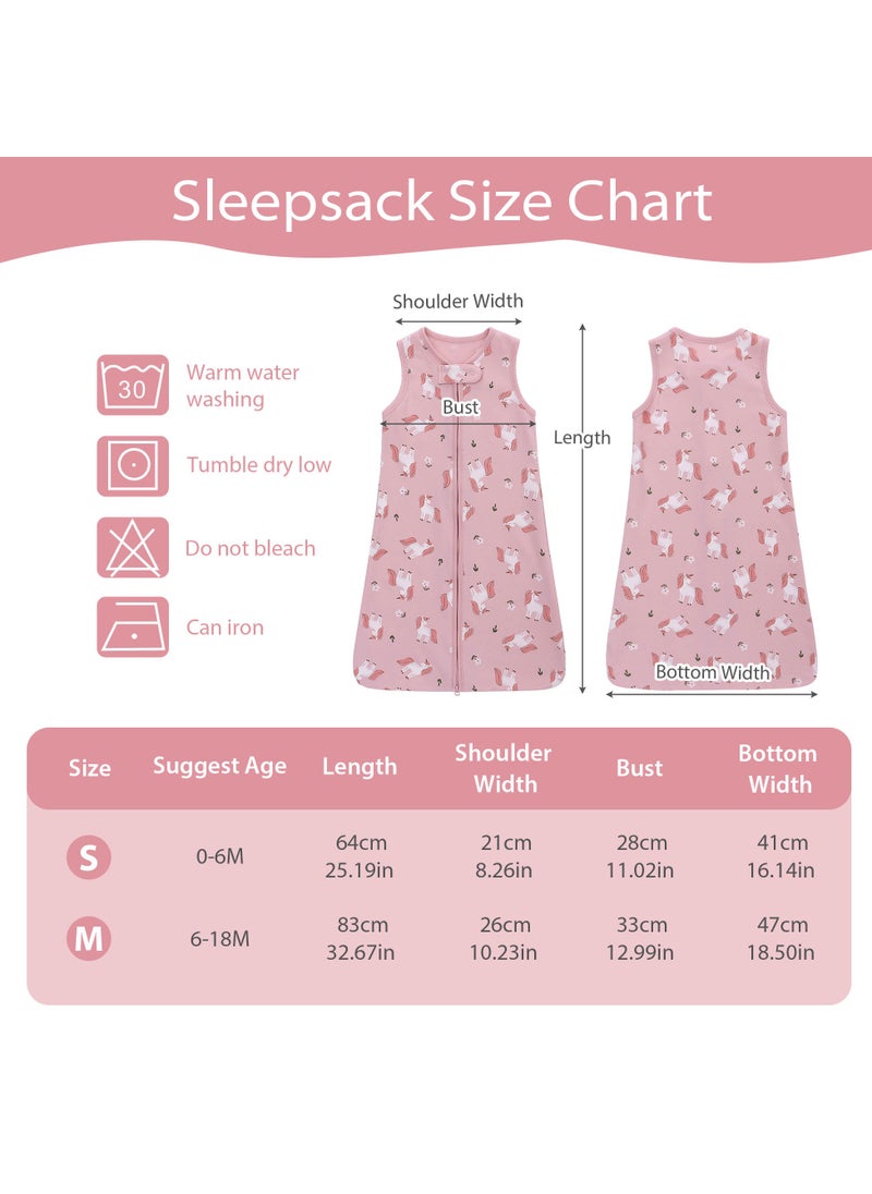 Miracle Baby - Baby sleeping bag 100% cotton sleeveless zipper baby sleeping sack summer swadde wrap - Image 1