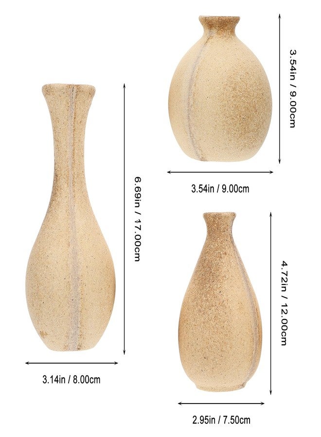 Amosfun 3pcs Wooden Vase DIY Craft Vase Flower Boho Dinner Table Decor Blank Small Rustic Farmhouse Decoration - Image 2