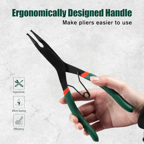 SPEEDWOX 9 inch Angle Tip Lock Ring Pliers for Transmission, Special Circlip Plier with Hole Angle Tip Retaining Ring Pliers Flat Nose Retaining Ring Pliers with Black Oxide Finish Ring Opening - Image 5