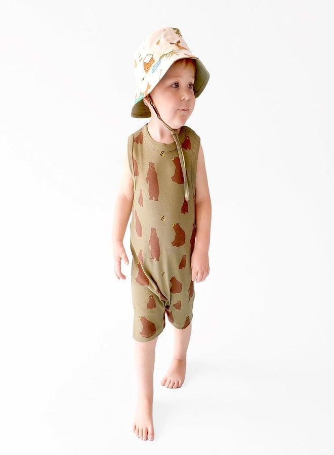 PARADE Organic Tank Rompers - Signature Prints Bears 6-12 Months - Image 2
