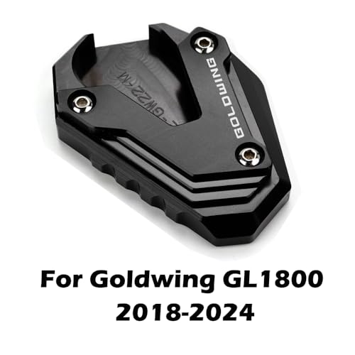 MOWOK Fit For Goldwing GL1800 2002-2017 and 2018-2024 Goldwing GL1800 1800 Motorcycle Side Stand Extension Kickstand foot Pad (Year 2018-2024 (Black)) - Image 2