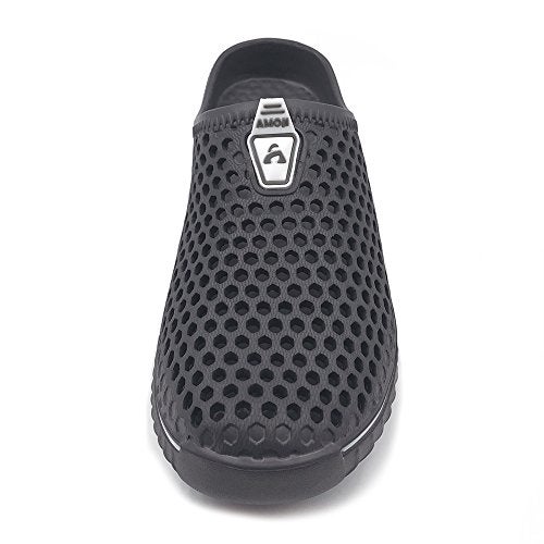 Amoji Garden Clogs Shower Shoes Rubber Sandals Yard Beach Pool House Summer Slipper 1702 Grey 9 Women/7.5 Men - Image 2
