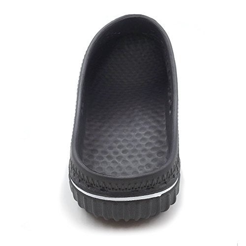 Amoji Garden Clogs Shower Shoes Rubber Sandals Yard Beach Pool House Summer Slipper 1702 Grey 9 Women/7.5 Men - Image 4