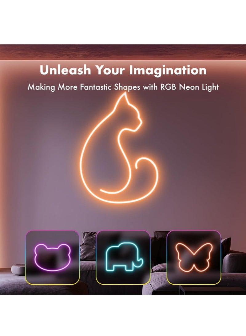 Leon Home Bluetooth App Controlled Music Sync Neon Light Rope 2m for Home Decor and Outdoor Use - Image 3