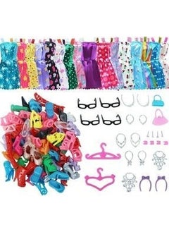 Marimari 42 Pieces Doll Accessories Compatible For Frozen-Barbie-Cindy  - Image 1