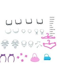 Marimari 42 Pieces Doll Accessories Compatible For Frozen-Barbie-Cindy  - Image 2