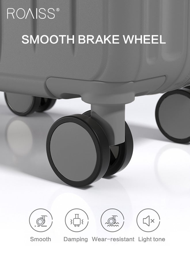 roaiss Trolley Case and 7 PCS Storage Bags Set with Universal Wheel Unisex Large Capacity Multifunctional Luggage with Telescopic Handle and Cup Holder for Men and Women Suitcases with Classification Bags Shock Absorbing Silent Wheels Carry on Luggage - Image 4