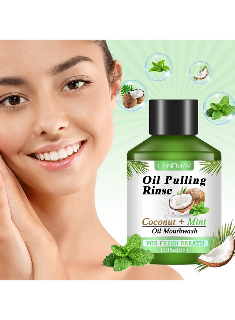 LANEMAY Coconut Oil Mouthwash Fresh Breath Long Lasting Oral Rinse Clean Teeth and Gums Remove Bad Breath Natural Oral Care - Image 2