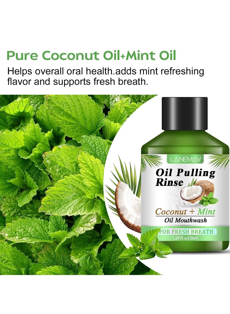 LANEMAY Coconut Oil Mouthwash Fresh Breath Long Lasting Oral Rinse Clean Teeth and Gums Remove Bad Breath Natural Oral Care - Image 3