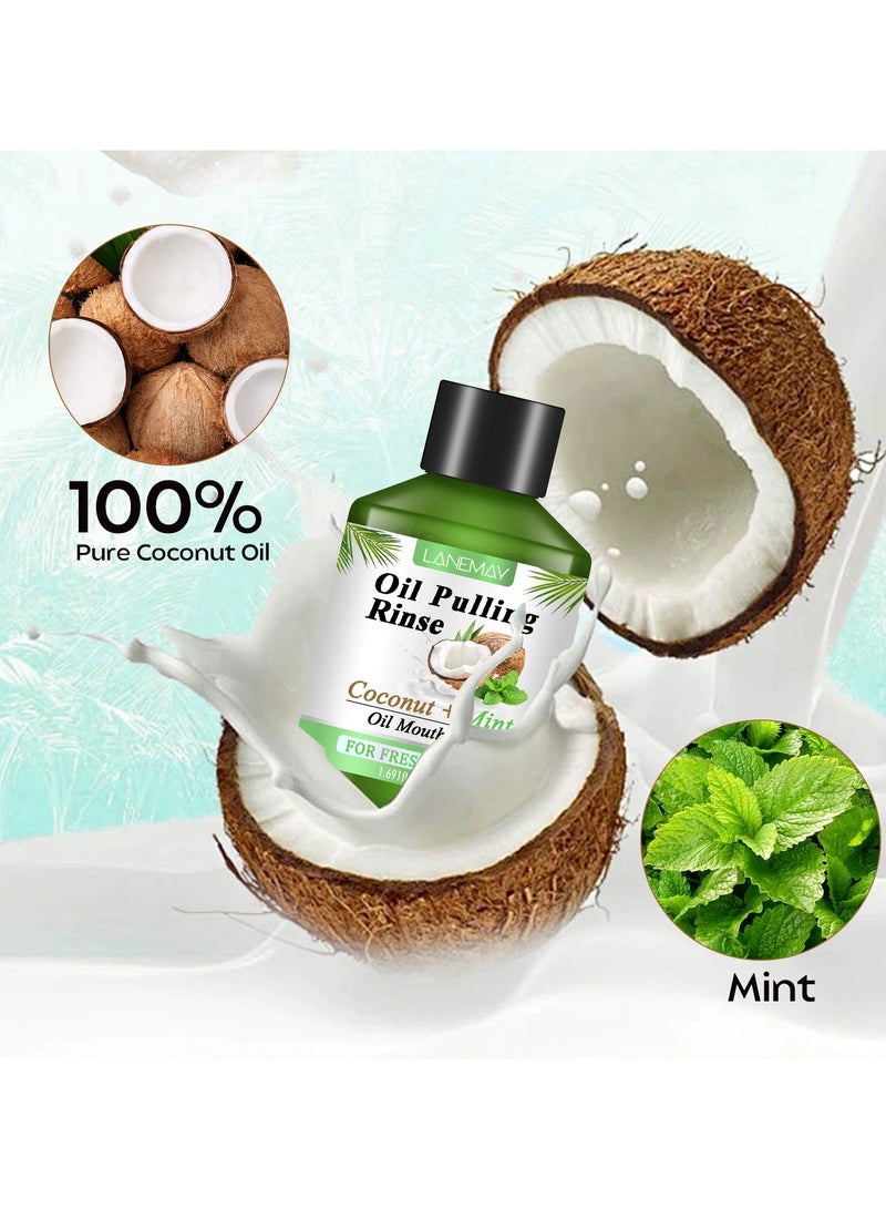 LANEMAY Coconut Oil Mouthwash Fresh Breath Long Lasting Oral Rinse Clean Teeth and Gums Remove Bad Breath Natural Oral Care - Image 4