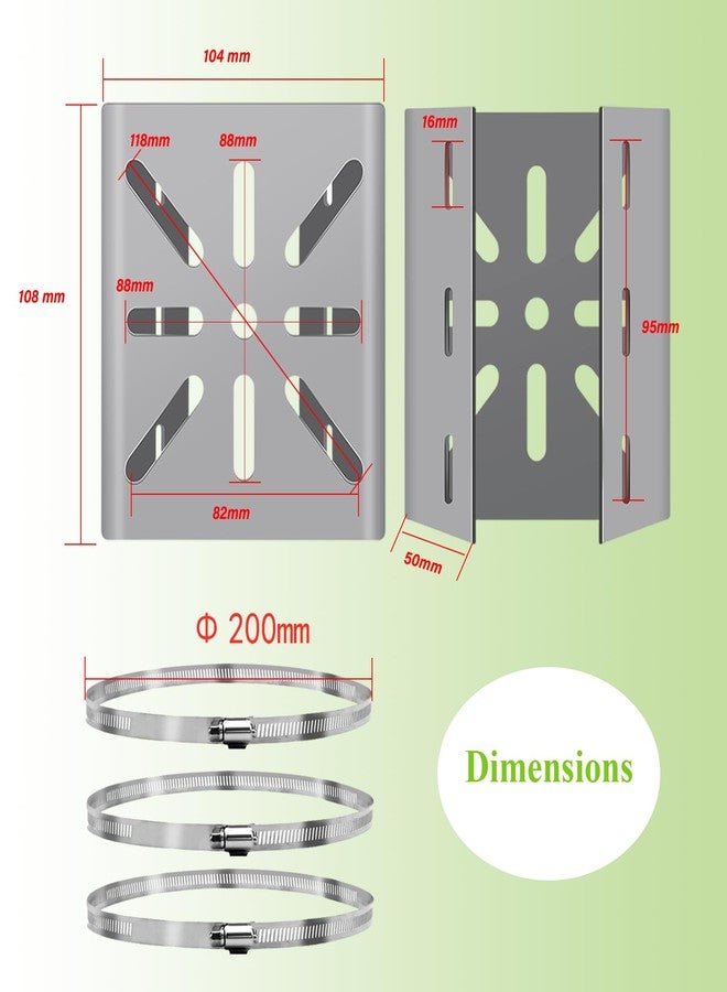 Lighfast Universal Wall Mounting Bracket with 3 Loops, Stainless Steel Vertical Pole Mount Adapter for CCTV Security Camera PTZ Dome Indoor Outdoor AP Access Point Client CPE - Image 4
