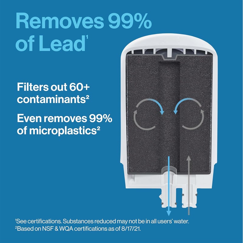 Brita Tap Water Filter System - Faucet Filtration System with Filter Change Reminder, Reduces Lead, BPA Free, Fits Standard Faucets - Basic, White - Image 2