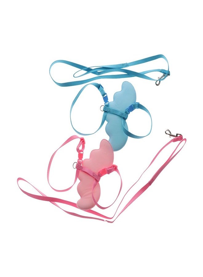 Pokinge 2 Pack Rabbit Harness and Leash, Adjustable Bunny Harness Cute Wings Pet Harness Leash Set for Puppy Kitten Ferret and Other Small Animals - Image 5