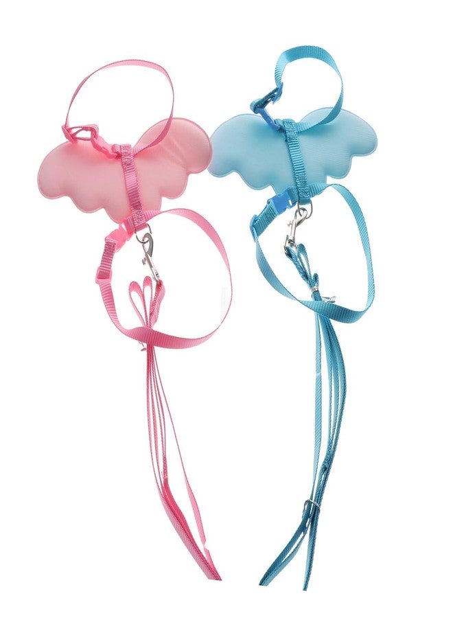 Pokinge 2 Pack Rabbit Harness and Leash, Adjustable Bunny Harness Cute Wings Pet Harness Leash Set for Puppy Kitten Ferret and Other Small Animals - Image 3