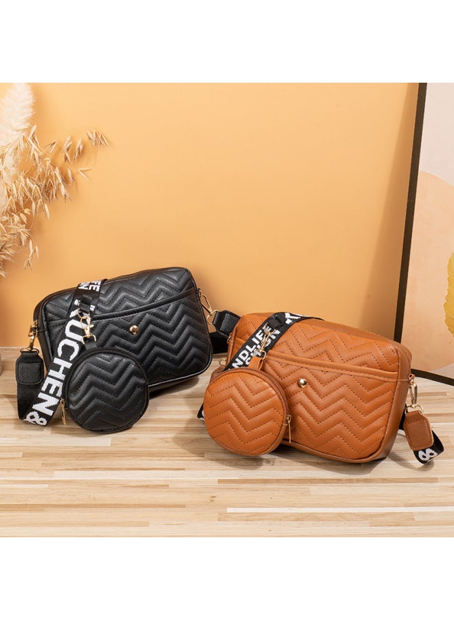 Bag Shoulder New Girls Crossbody Cosmetic Bag V Pattern Fashion Embroidered Shoulder Crossbody Bag Mother And Mother - Image 2