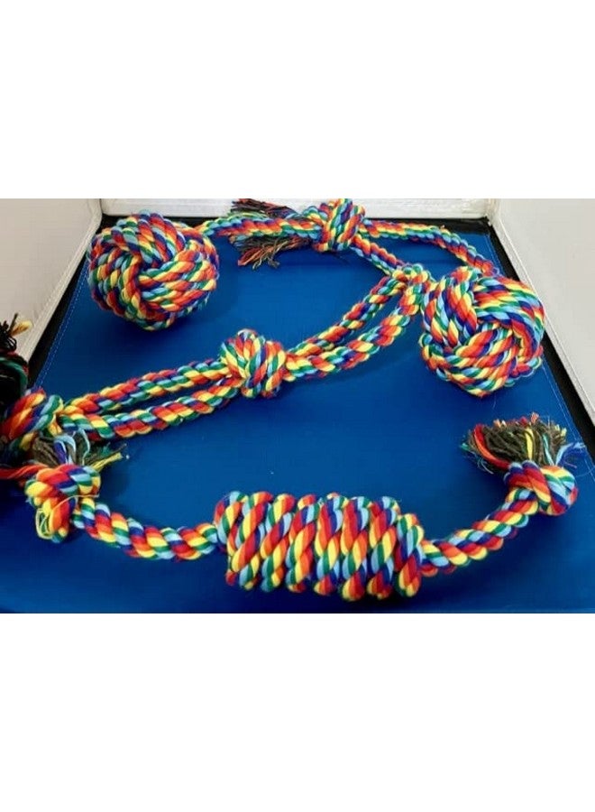 Dog Chew Toys, Set of 4 Dog Rope Toys for Aggressive Chewers, Dog Toys with Safe Material, for Playtime and Teeth Cleaning - Image 1