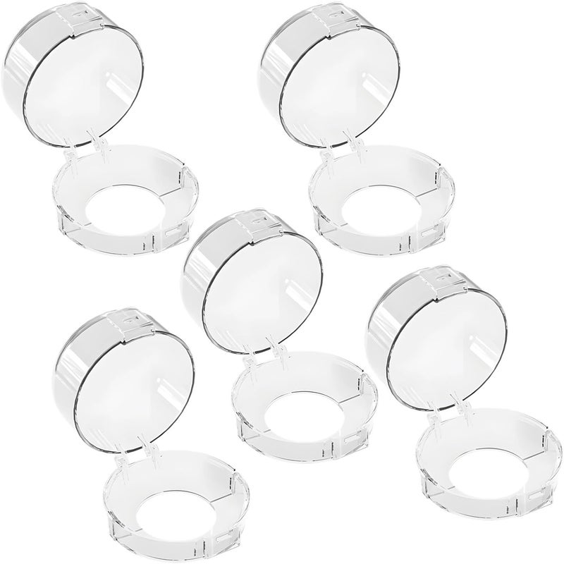 5-Pack Gas Stove Knob Safety Covers, Child and Pet Safe, Heat-Resistant Adhesive Knob Guards with Secure Closure - Image 1