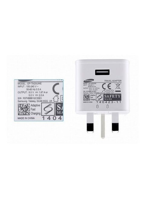 Fast Charging Adapter For Samsung Galaxy Note 4 White