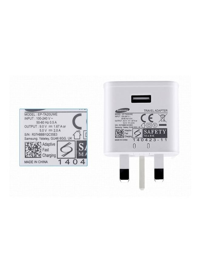 Fast Charging Adapter For Samsung Galaxy Note 4 White