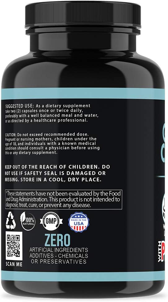 Angry Supplements مكملات أنغري غارسينيا كامبوجيا مع بروبيوتيك لصحة الأمعاء متعددة الفيتامينات مع فيتامينات A C D E K B2 زنك سيلينيوم نحاس كروم مزيج عشبي كبسولات 1 زجاجة 60 حبة - Image 3