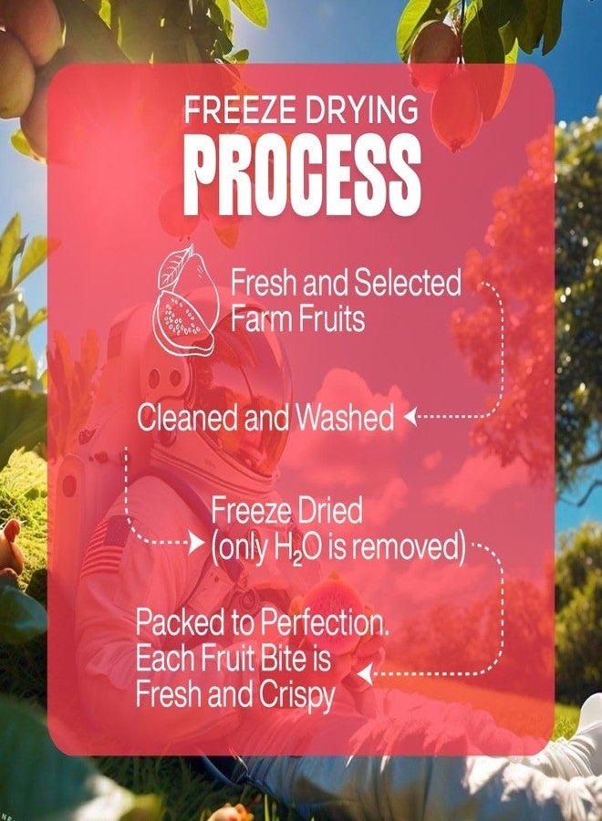 Moon Freeze Dried Guava | No Preservatives, No Added Sugar, Healthy Dried Fruit | 100% Natural, Vegan, Gluten Free Snack for Kids and Adults | 16 grams Pouch (Pack of 3) - Image 5