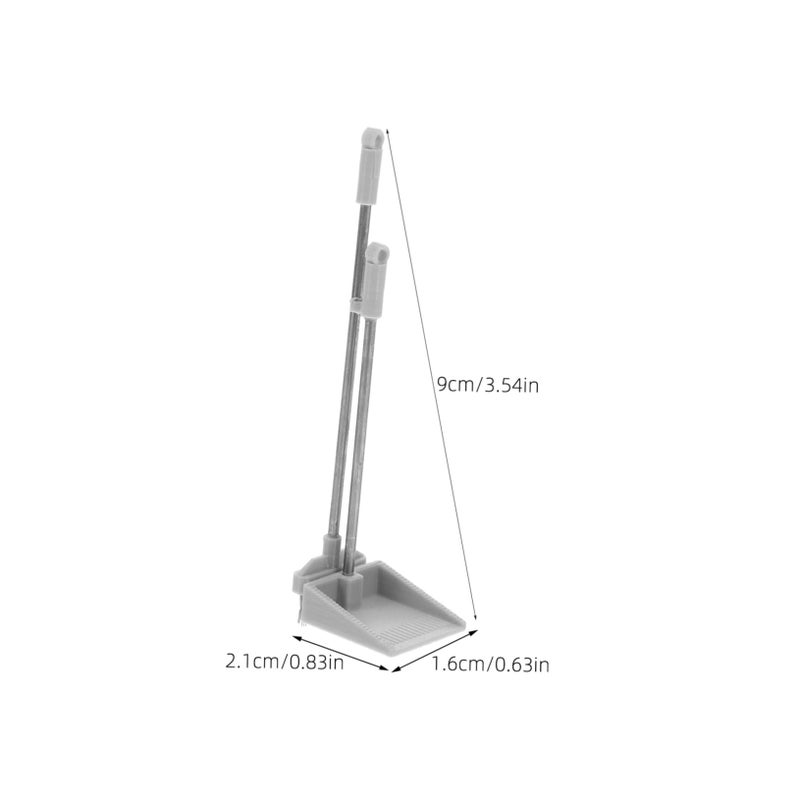 Realistic Miniature Broom And Dustpan Set For Dollhouse Decoration And Playhouse Scenarios - Image 3