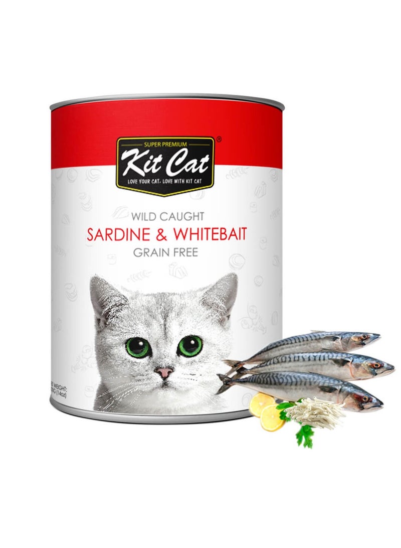 كيت كات قطعتان من طعام القطط الرطب المصنوع من السردين البري والطعم الأبيض 2 × 400 جرام - Image 2