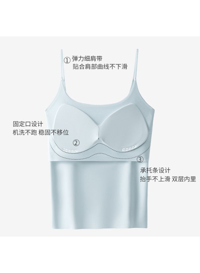 MIIOW Wire-Free Bra Strap Camisole Top For Women, Made Of Cooling Silk, Can Be Worn As Innerwear Or Outerwear - Image 3