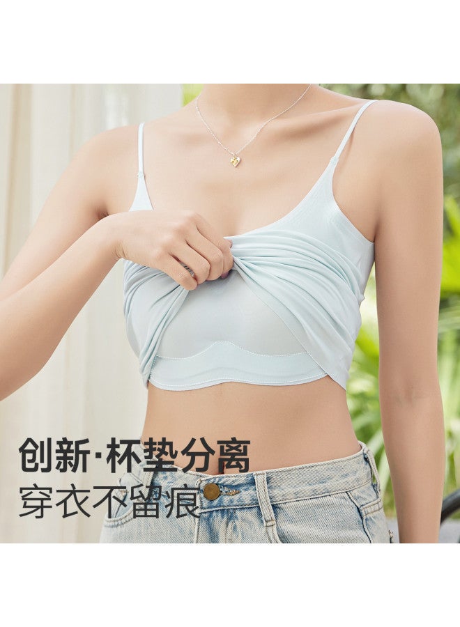 MIIOW Wire-Free Bra Strap Camisole Top For Women, Made Of Cooling Silk, Can Be Worn As Innerwear Or Outerwear - Image 4