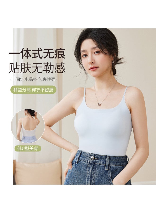 MIIOW Wire-Free Bra Strap Camisole Top For Women, Made Of Cooling Silk, Can Be Worn As Innerwear Or Outerwear - Image 2