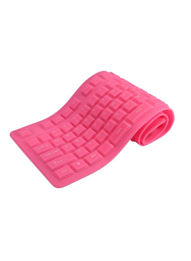 NIBEMINENT High Grade Foldable Waterproof Keyboard Pink - Image 2