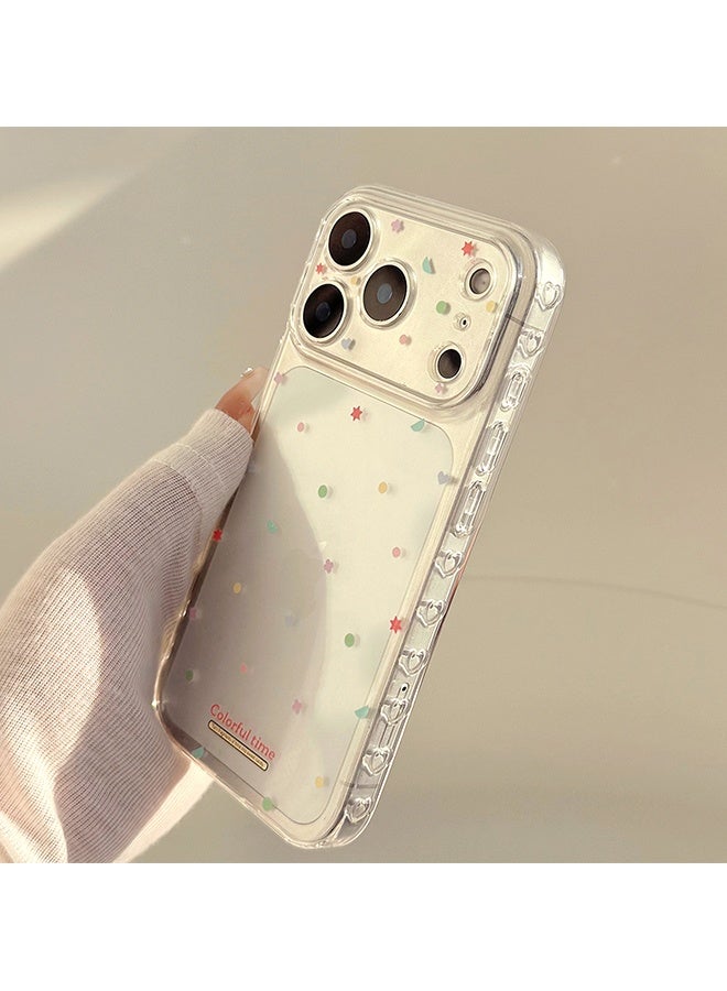 دبليو أف أف أو متوافق مع حقيبة iPhone 17 Pro - حقيبة هاتف بنمط هندسي - حقيبة شفافة للهاتف - للنساء والفتيات، حافظة TPU ناعمة مقاومة للخدوش ومضادة للصدمات ومغطاة بالكامل للكاميرا - Image 2